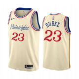 2024 76ers BURKE #23 Khaki NBA Jerseys