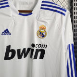2010/11 RM Home White Retro Long Sleeve Jersey