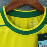 1998 Brazil Home Yellow Retro Soccer Jersey(No small fonts on the chest)