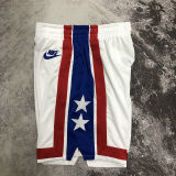 2023 Nets White Retro NBA Pants