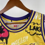 1996/97 Lakers ONEAL #34 Yellow Retro NBA Jerseys 热压