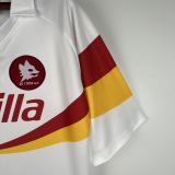 1990/91 Roma Away White Retro Soccer Jersey