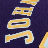 1984/85 Lakers JOHNSON #32 Retro Purple NBA Jerseys热压