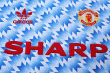 1990-1992 M Utd Away Long Sleeve Retro Soccer Jersey