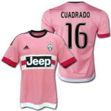 2015-2016 JUV Pink Retro Soccer Jersey带欧冠章。圆环。意甲盾
