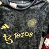 2024 M Utd AD x Stone Roses Black Fans Soccer Jersey
