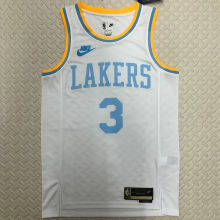 Lakers DAVIS #3 White Retro NBA Jerseys