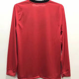 2010 M Utd Home Red Long Sleeve Retro Soccer Jersey