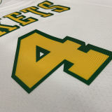 Rockets GREEN #4 White Retro NBA Jerseys