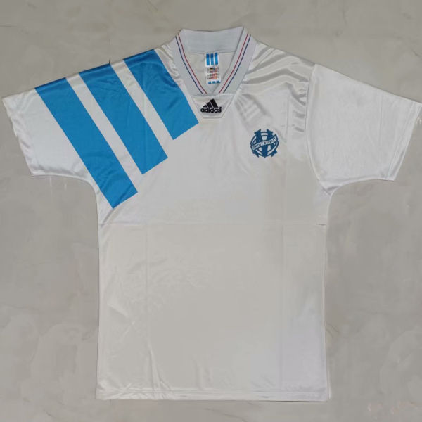 1992/93 Marseille Home White Retro Soccer Jersey