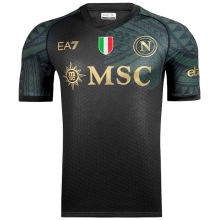 2023/24 Napoli Third Black Fans Jersey 带胸前金章