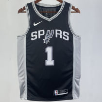 2023/24 Spurs WEMBANYAMA #1 Black NBA Jerseys