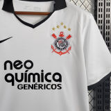 2011 Corinthians Home White Retro Soccer Jersey