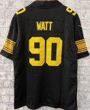 Men's Pittsburgh Steelers WATT # 90 Black NFL Jersey 钢人