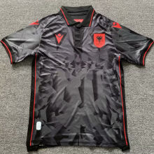 2023/24 Albania Third Black Fans Soccer Jersey 阿尔巴尼亚