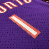 1999/00 Toronto Raptors MCGRADY #1 Purple Black Retro NBA Jerseys 热压