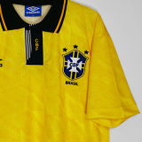 1991/93 Brazil Home Yellow Retro Soccer Jersey