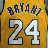 2008/09 Lakers BRYANT #24 Yellow Retro NBA Jerseys 热压