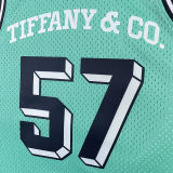 TIFFANY & CO. #57 Mitchell Ness Green Retro NBA Jerseys 热压