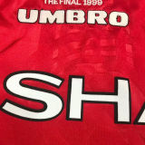 1999 M Utd Home Retro Soccer Jersey