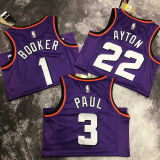 Suns AYTON #22 Purple Retro NBA Jerseys