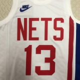 Nets HARDEN #13 White Retro NBA Jerseys