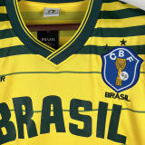 1984 Brazil Home Yellow Retro Soccer Jersey