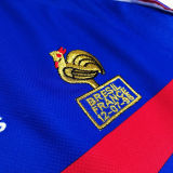 1998 France Home Long Sleeve Retro Soccer Jersey