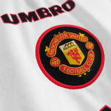 1996/97 M Utd Away White Retro Soccer Jersey