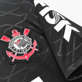 2008 Corinthians Away Black Retro Soccer Jersey