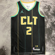 2023 Hornets BALL #2 Black City Edition NBA Jerseys
