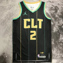 2023 Hornets BALL #2 Black City Edition NBA Jerseys