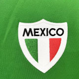 1970 Mexico Home Green Retro Soccer Jersey