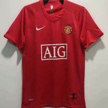 2007/08 M Utd Home Red Retro Soccer Jersey League Version 联赛版