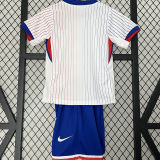 2024/25 France Away White Kids Soccer Jersey