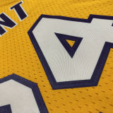2008/09 Lakers BRYANT #24 Yellow Retro NBA Jerseys 热压