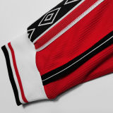 1998/99 M Utd Home Red Long Sleeve Retro Soccer Jersey