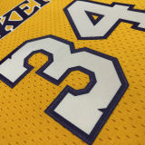 1999/00 Lakers ONEAL #34 Yellow Retro NBA Jerseys 热压