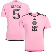 SERGIO #5 Inter Miami Home Pink Fans Soccer Jersey 2024/25 ★★