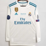 2017/18 RM Home UCL FINAL KYIV 2018 Retro Long Sleeve Jersey (Have All Patch 全臂章有胸前字)