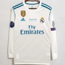 2017/18 RM Home UCL FINAL KYIV 2018 Retro Long Sleeve Jersey (Have All Patch 全臂章有胸前字)