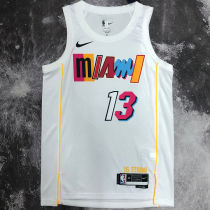 Miami Heat ADERAYO#13 White City Edition NBA Jerseys