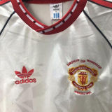 1991 M Utd Away White Retro Soccer Jersey