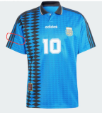1994 Argentina Away Blue Retro Soccer Jersey