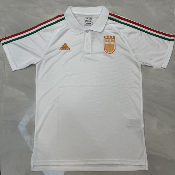 2024 Italy White POLO Fans Jersey