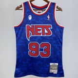 1993 Nets BAPE×M&N #93 Blue NBA Jerseys