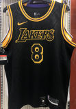 LA Lakers Before #8 After Bryant #24 Black Snake NBA Jerseys Hot Pressed前8后24