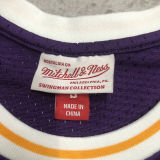 1984/85 Lakers JOHNSON #32 Retro Purple NBA Jerseys热压
