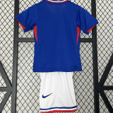 2024/25 France Home Blue Kids Soccer Jersey