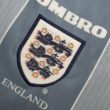 1996 England Away Grey Retro Soccer Jersey